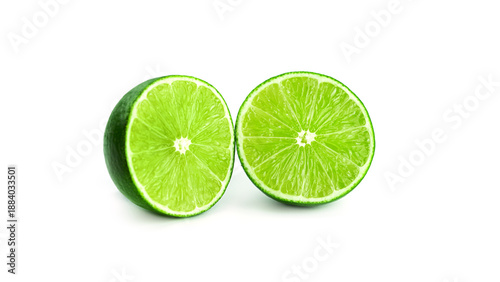 Limes on a white background. High quality photo