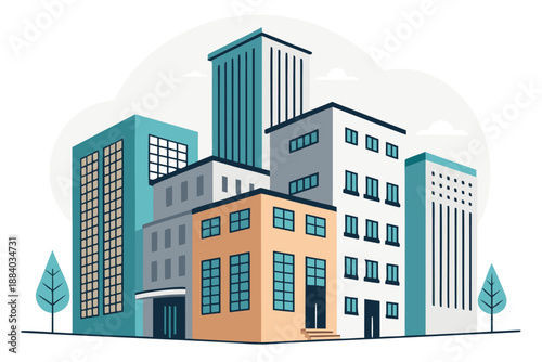 Minimal Modern Architecture City Block Ill