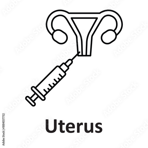 Uterus Vector Icon which can easily modify or edit