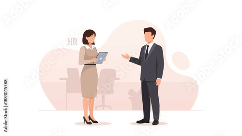 HR Professional Interviewing Candidate in Office