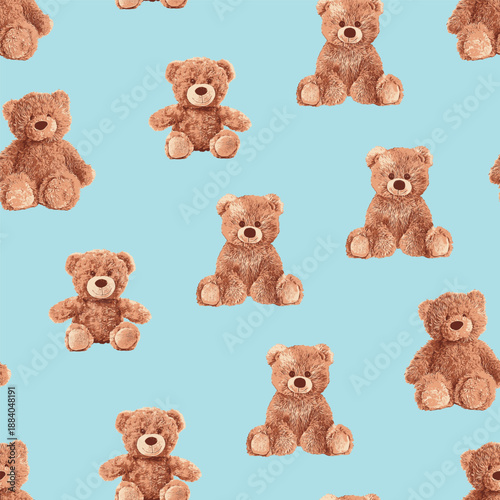 Seamless Cute Teddy Bears Pattern January 23rd 2026