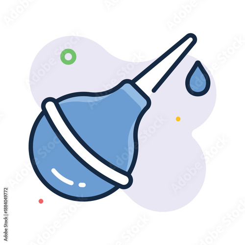 Grab this amazing flat outline icon of medical enema device,