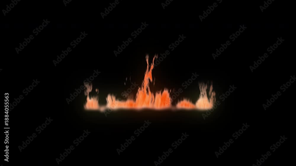 Realastic Fire Animation Real Fire vfx Element for realistic compositing in Alpha chanel, 4K ...