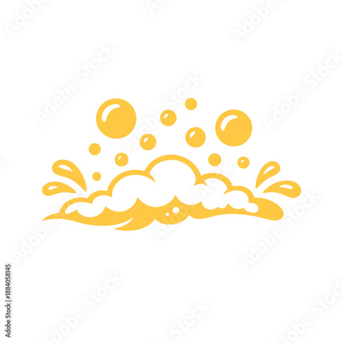 Abstract Beer Foam Splash Decorative Icon