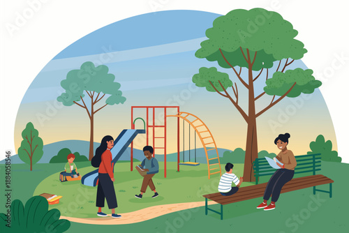 School Playground Learning Break Ill