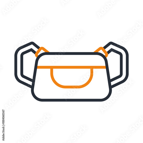 duffle bag icons minimalist flat style design, duffle bag Vector illustration on white background