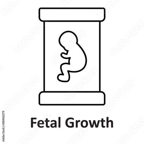 Fetal Growth Vector Icon which can easily modify or edit