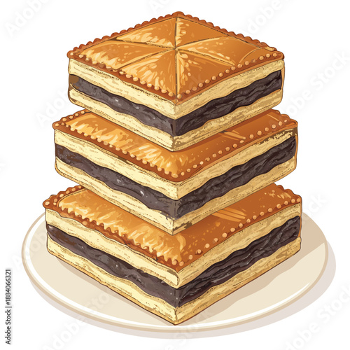 Canvas Print Boov Layered Holiday Pastry Stack