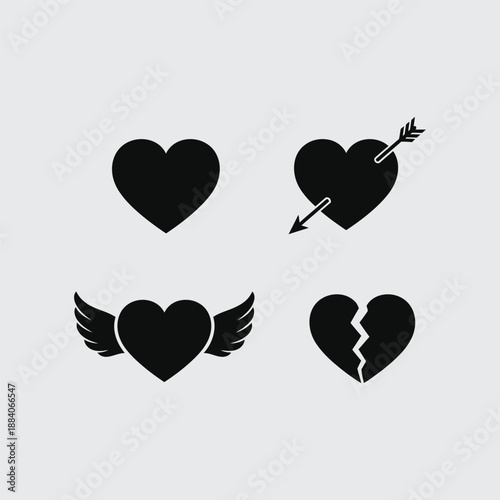 set of hearts