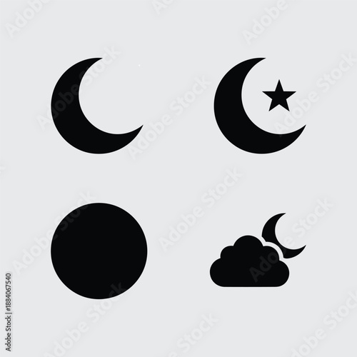 yin yang symbol with moon