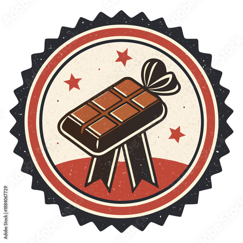 Vintage Chocolate Bar Candy Badge Vintage Emblem