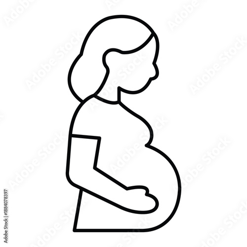 Pregnant Woman Vector Icon which can easily modify or edit