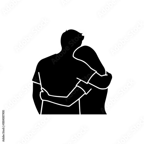 Man working on laptop Vector