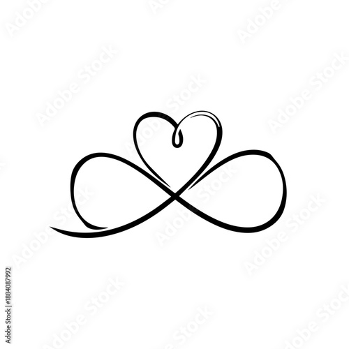 Infinity heart symbol Vector