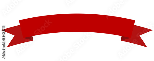 Εκτύπωση καμβά Red curved ribbon banner