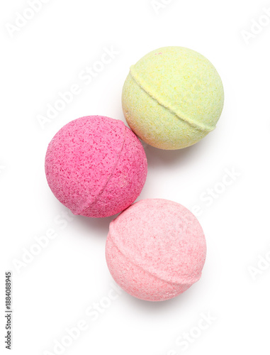 Set of bath bombs isolated ...