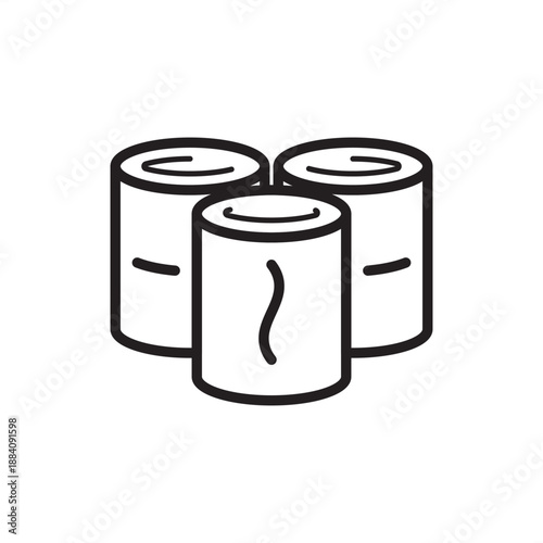 Silage wrap icon. Forage preservation and livestock feed storage, representing agricultural stretch film, airtight bale wrapping, ensalage technology, and high-quality nutrient-dense fodder protection