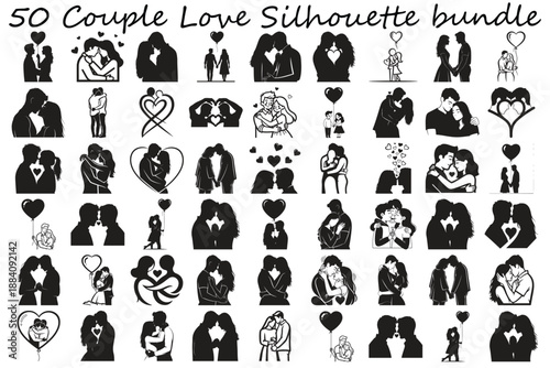 Couple Love Silhouette Bundle
