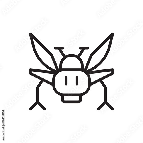 Pollination drone icon. Robotic apiculture and biomimetic agritech, representing autonomous artificial pollinators, robotic bee technology, orchard fertilization drones, and smart biodiversity support