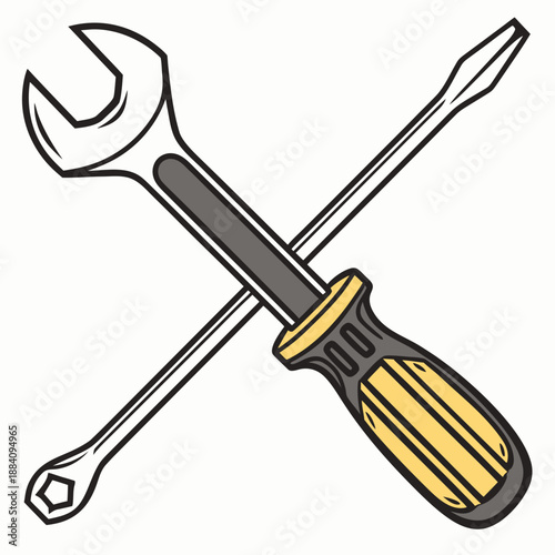 Tools crossed for repair