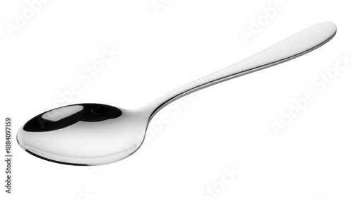 Polished stainless steel dessert spoon