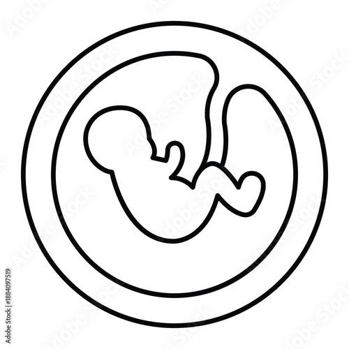 Fetal Womb Vector Icon which can easily modify or edit