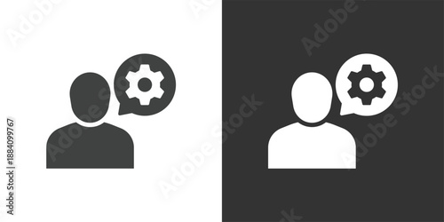 User Settings icon. Solid glyph series icon