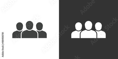 Group Collaboration icon. Solid glyph series icon