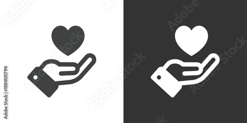 Care icon. Solid glyph series icon