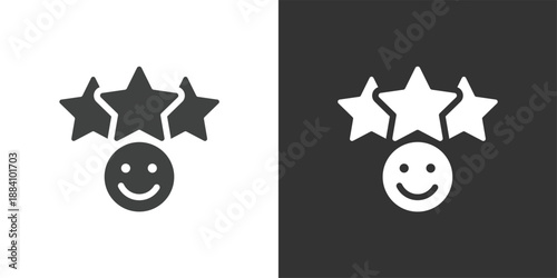 Customer Satisfaction icon. Solid glyph series icon