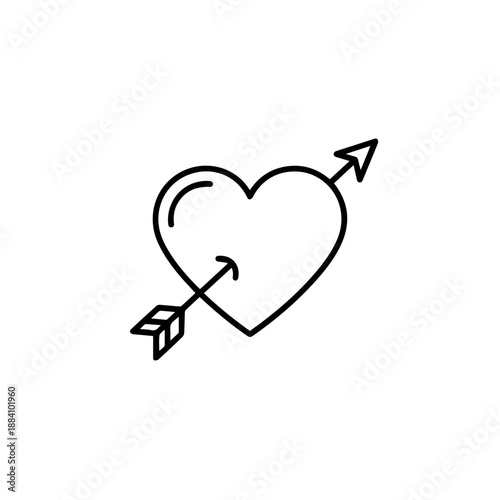 Heart with arrow Vector