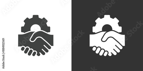 Strategic Partnership icon. Solid glyph series icon