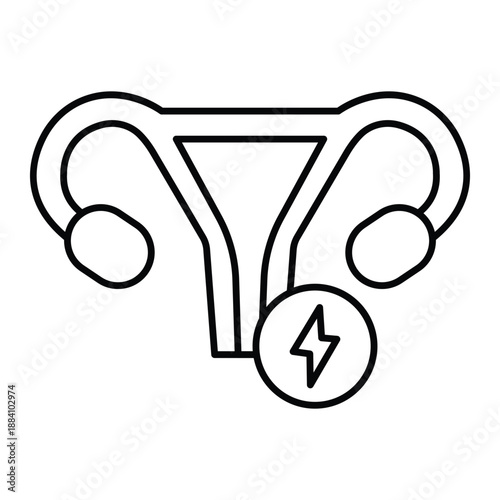Uterus Pain Vector Icon which can easily modify or edit