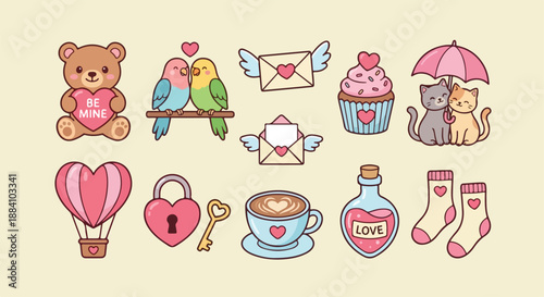 Cute Valentine's Day Love Icons Collection
