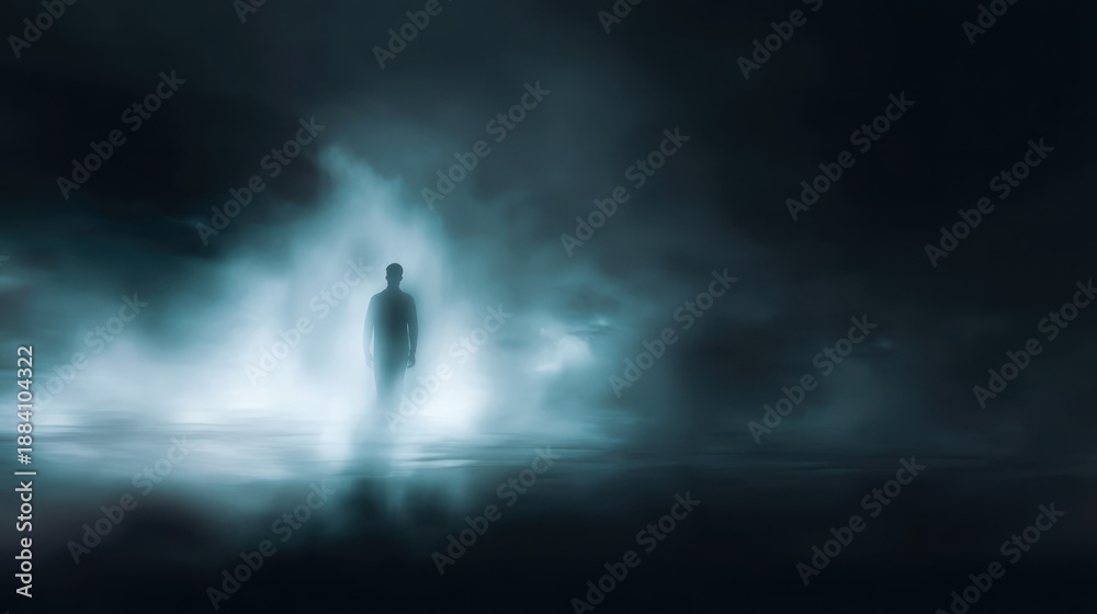 Fototapeta premium Misty silhouette figure