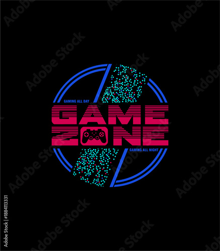 Game Zone design sport typography vector illustration