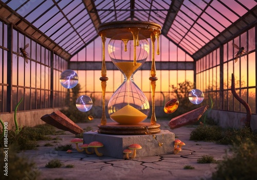 Radioactive Eden: Temporal Distortion in a Bioluminescent Hourglass