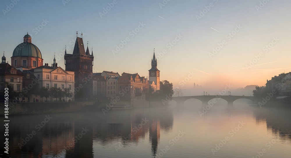 Fototapeta premium prague castle and charles bridge