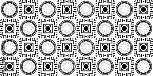 Seamless Transparent Art Deco Geometric Pattern Template