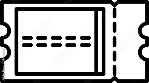 Ticket icon for event admission and entertainment access reservation