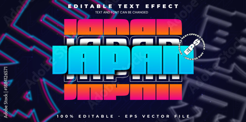 Japan New tokyo editable text effect in new modern trend style