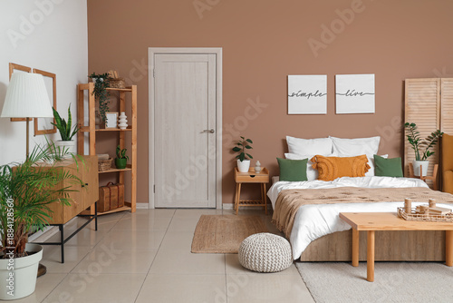 Interior of stylish bedroom...