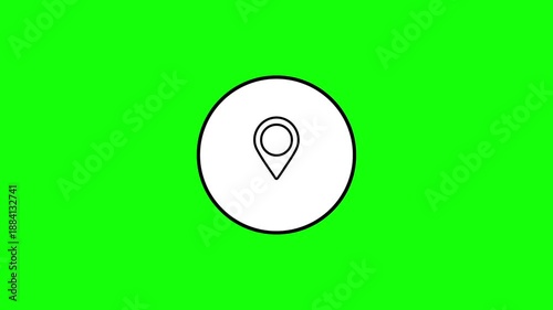 Animated contact icon showing an incoming phone call notification. Clean and simple phone call symbol, email envelope,  animation suitable for mobile app UI notification alerts communication concepts