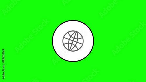Animated contact icon showing an incoming phone call notification. Clean and simple phone call symbol, email envelope,  animation suitable for mobile app UI notification alerts communication concepts