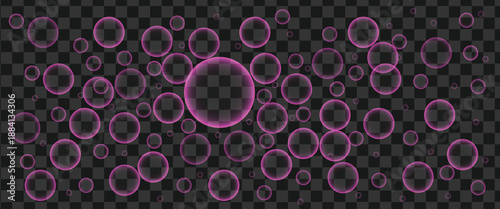 Glowing purple circles on dark background