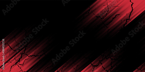 Halftone dots red and blue color pattern gradient grunge texture background. Dot pop art comic sport style vector illustration. modern background