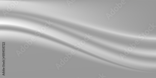 Silver foil background with metal mirror texture. Chrome gradient surface with light gloss simple abstract