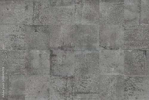 grey grunge blocks background.Old cement squares wallpaper