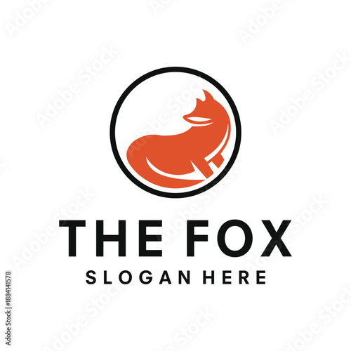 fox design logo template vector illustration