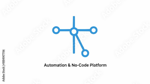 Automation No Code Platform Logo Design.
